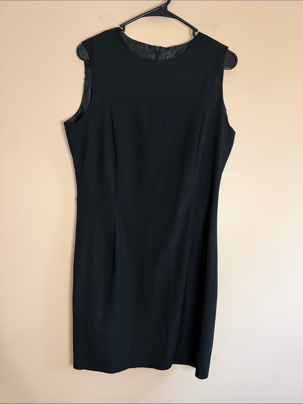 Zara Black Sleeveless Midi Sheath Dress